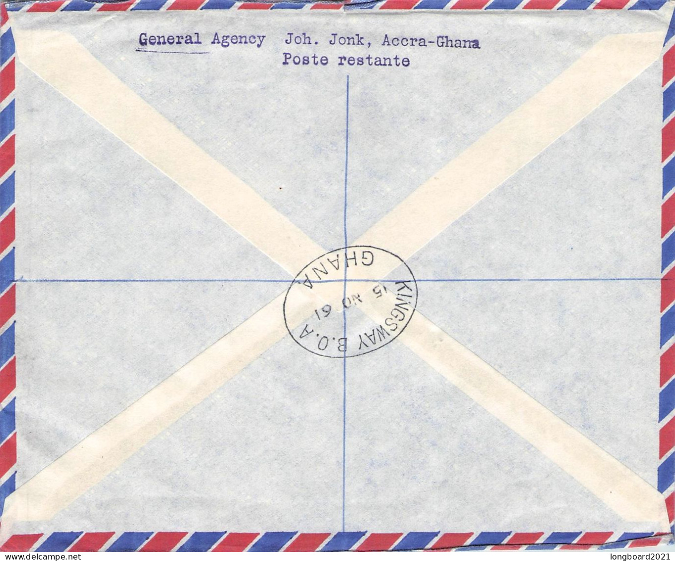 GHANA - REGISTERED AIRMAIL 1961 MINISHEET FOUNDERS DAY / 5036 - Ghana (1957-...)