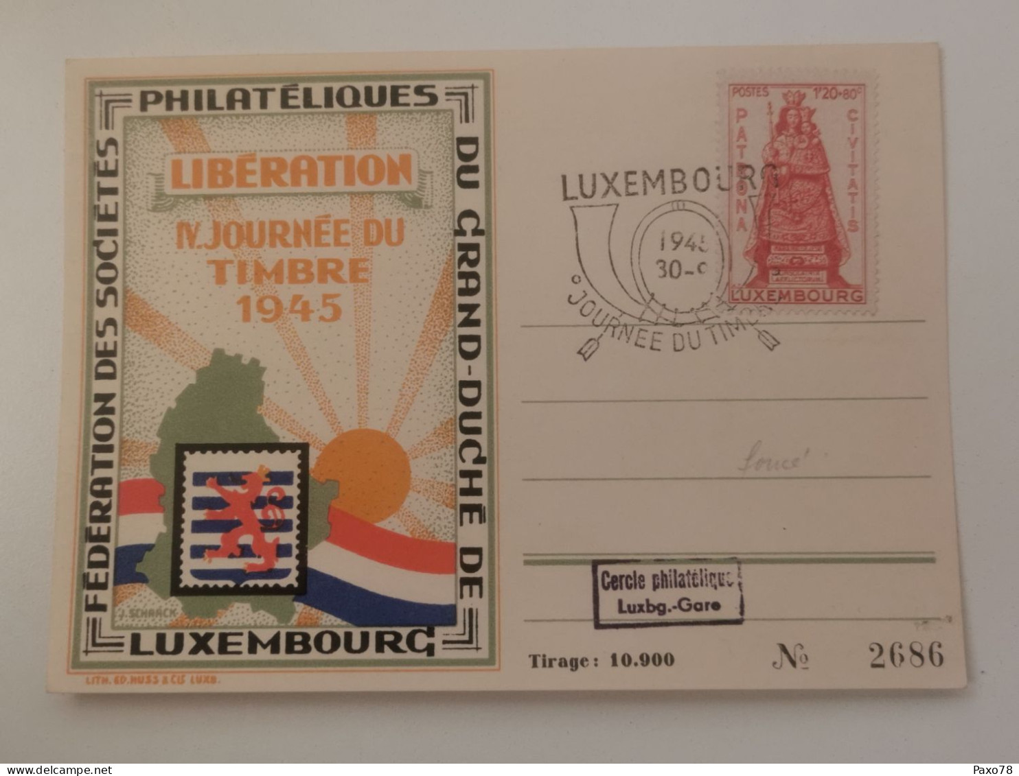 4ème Journée Du Timbre 1945 - Cartes Commémoratives