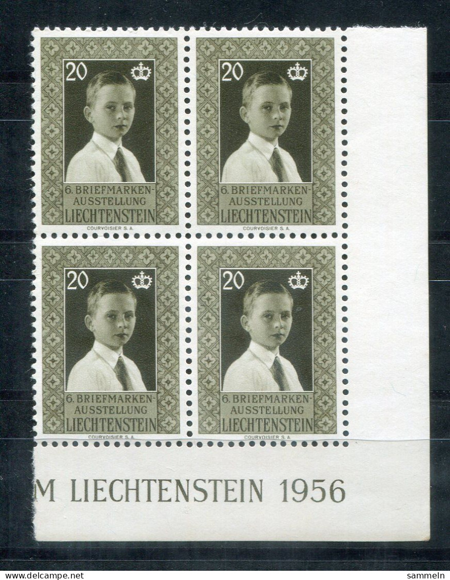 LIECHTENSTEIN 352 (4) Mnh - Eckrandviererblock Hans-Adam - Ungebraucht