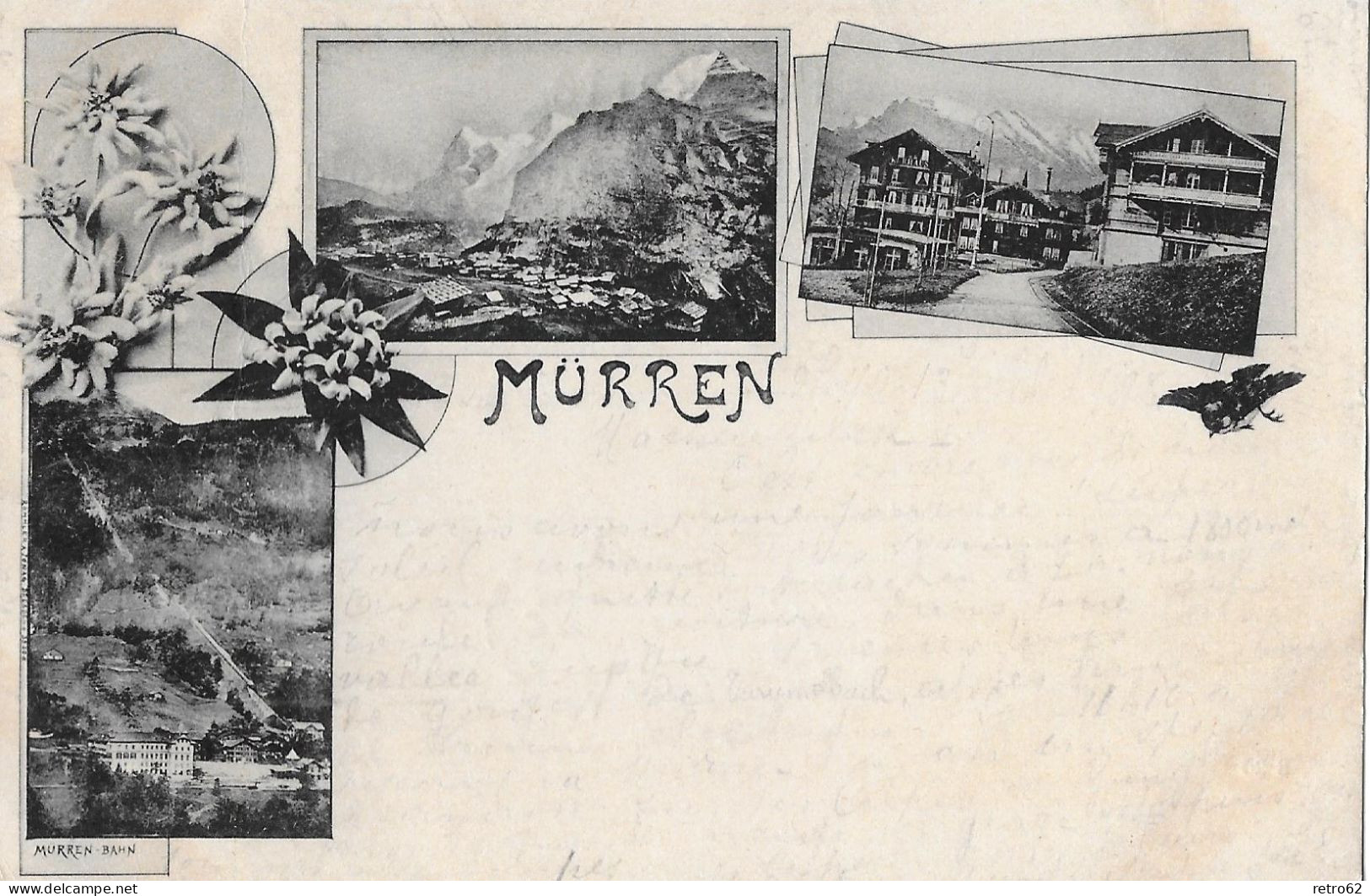 MÜRREN ► Sehr Alter Mehrbild Lichtdruck  Anno 1898 - Mürren