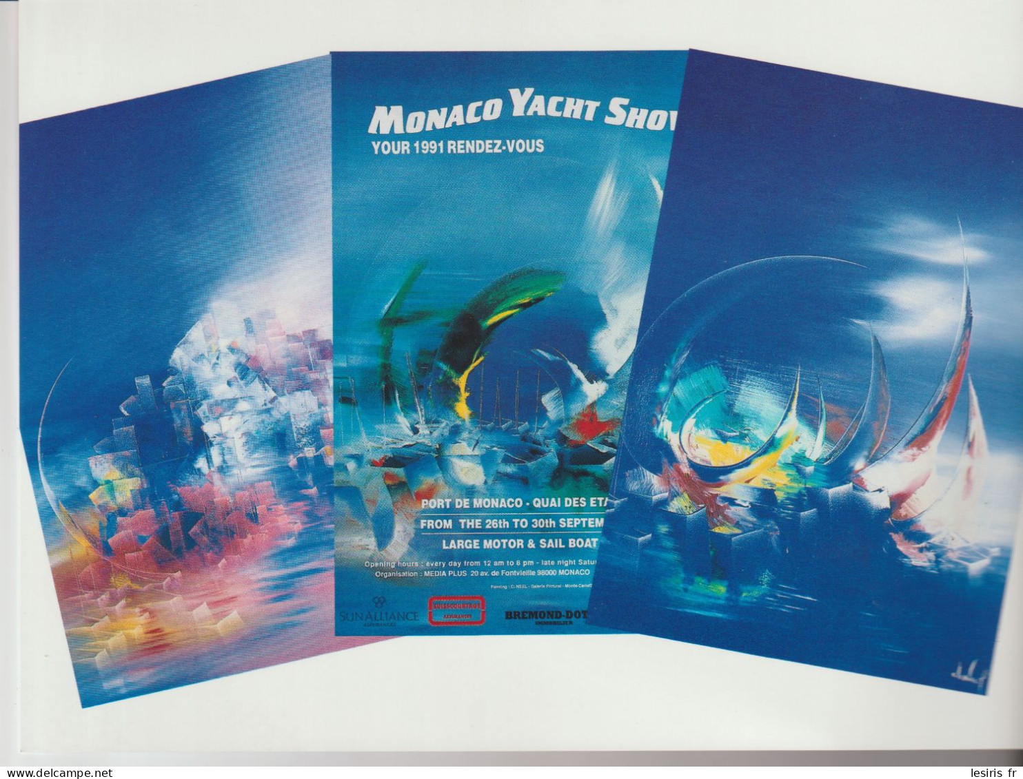 MONACO YACHT SHOW - INVITATION - 1991 - CHRISTIAN NEEL - GALERIE PICTURAL - VERNISSAGE - JAZZ BAND - C.T. PACK - - Biglietti D'ingresso