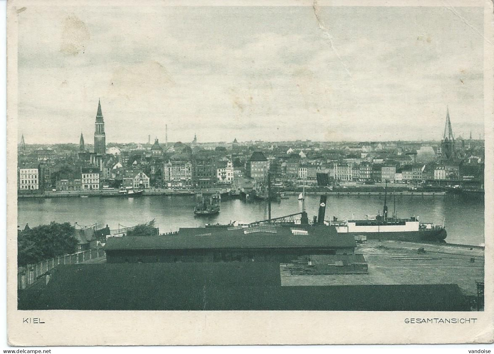 CARTE POSTALE 1936 AVEC FLAMME XI OLYMPIADE-SEGELN KIEL - Ete 1936: Berlin