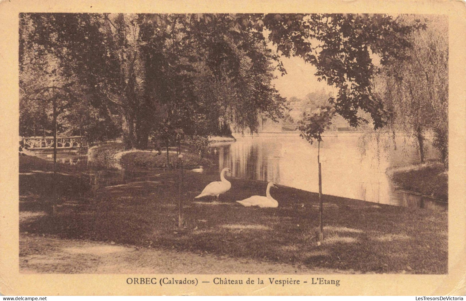 FRANCE - 14 - Orbec - Château De La Vespière - L'Etang - Carte Postale Ancienne - Orbec