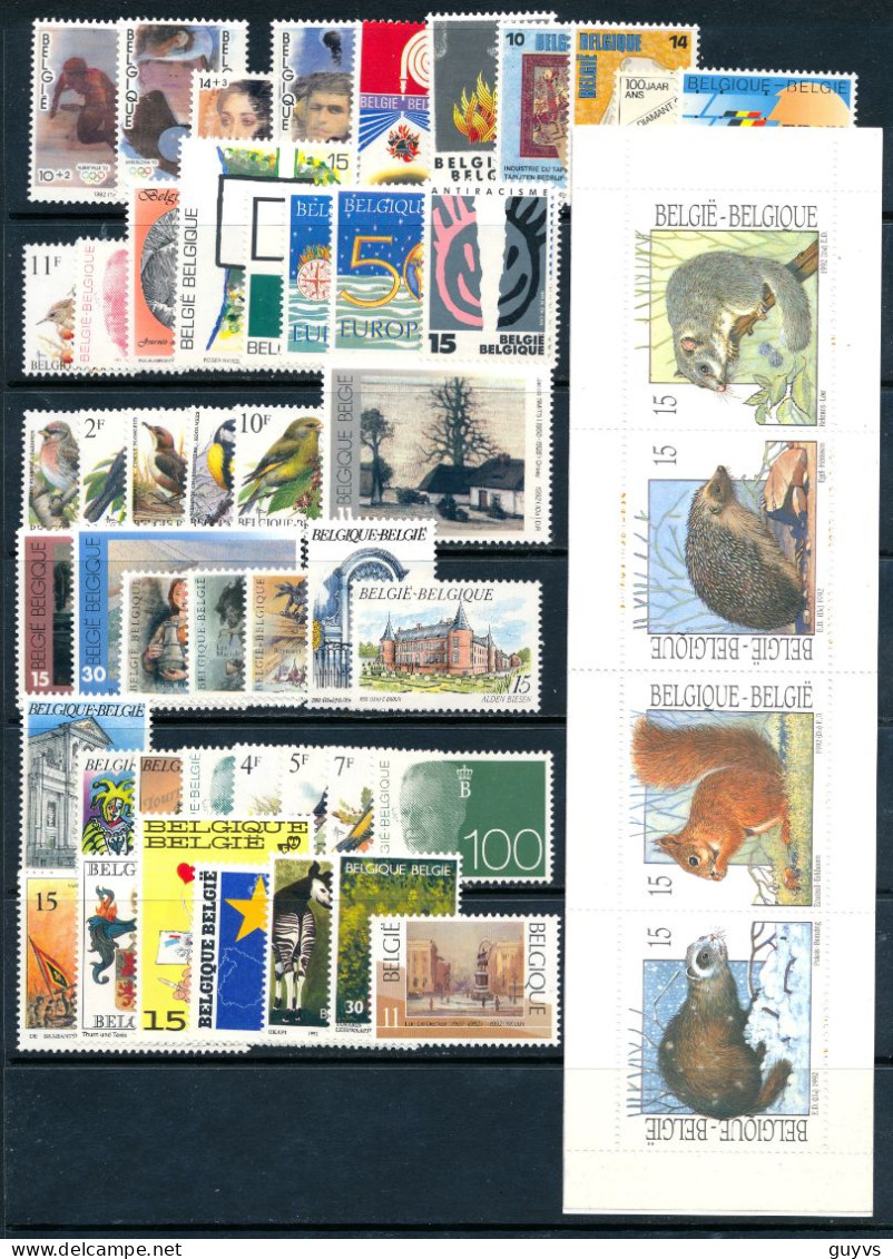 België/Belgique Jaar/ann 1992 ** COB = 64 Euro Vl2662 - Années Complètes