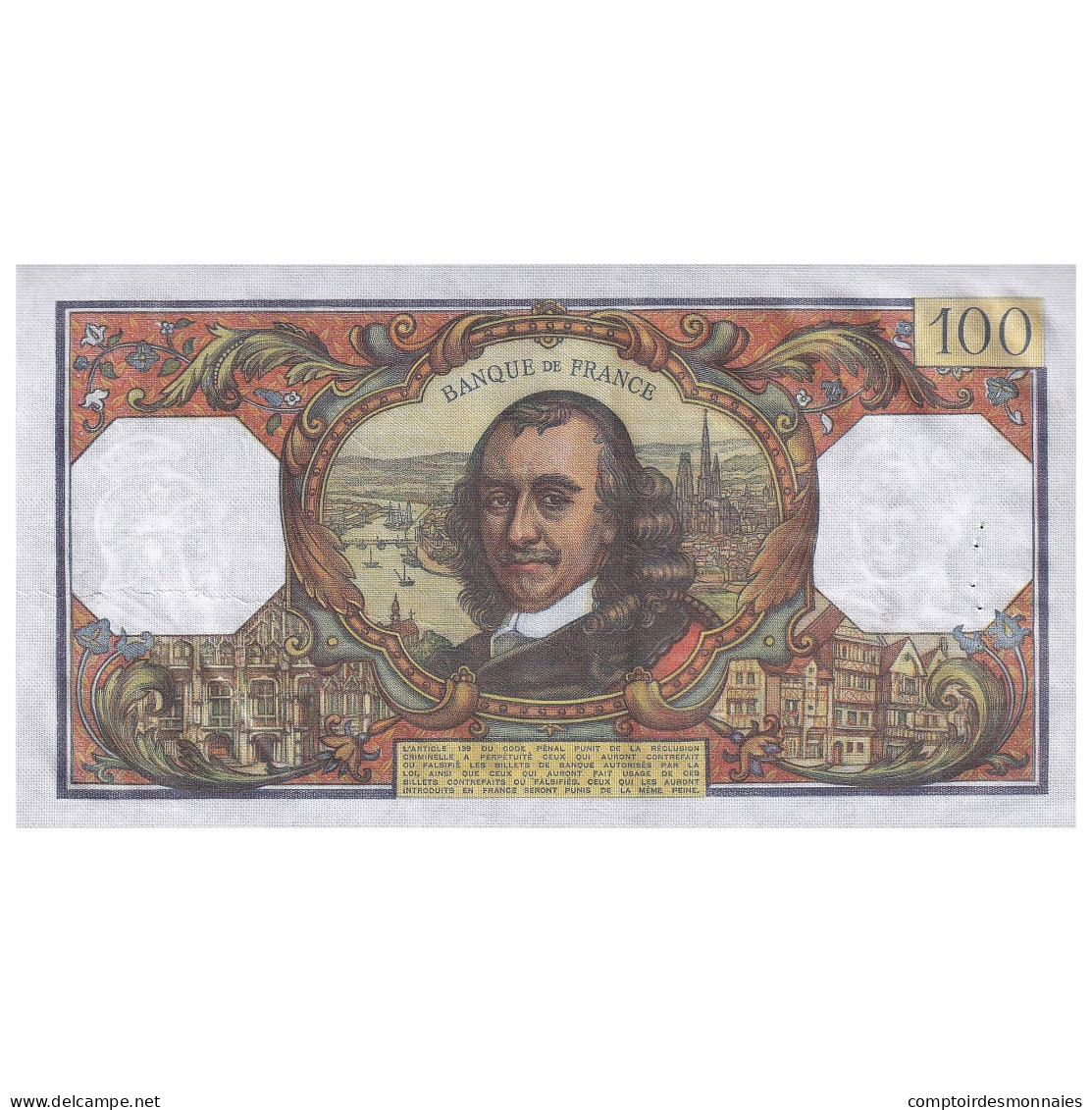 France, 100 Francs, Corneille, 1977, W.1140, TTB, Fayette:65.60, KM:149f - 100 F 1964-1979 ''Corneille''