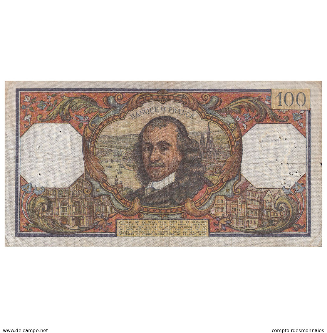 France, 100 Francs, Corneille, 1965, T.119, TB, Fayette:65.10, KM:149a - 100 F 1964-1979 ''Corneille''