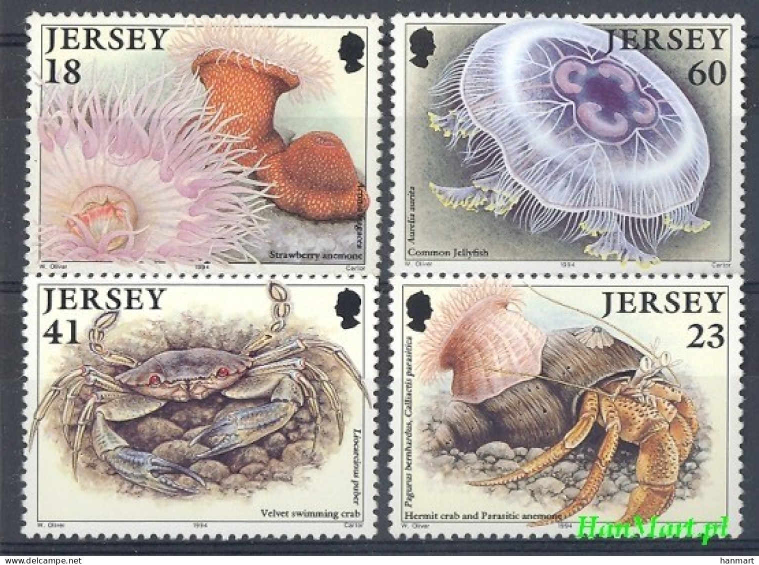 Jersey 1994 Mi 665-668 MNH  (ZE3 JRS665-668) - Crustaceans