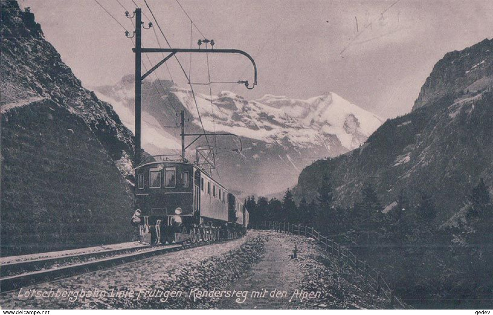 Frütigen Kandersteg, Lötschbergbahn, Train Electrique, Chemin De Fer (24.8.1913) - Kandersteg