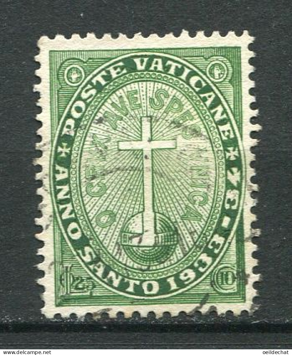 26186 Vatican N°40° 25+10c. Vert  Année Sainte 1933  TB - Gebruikt