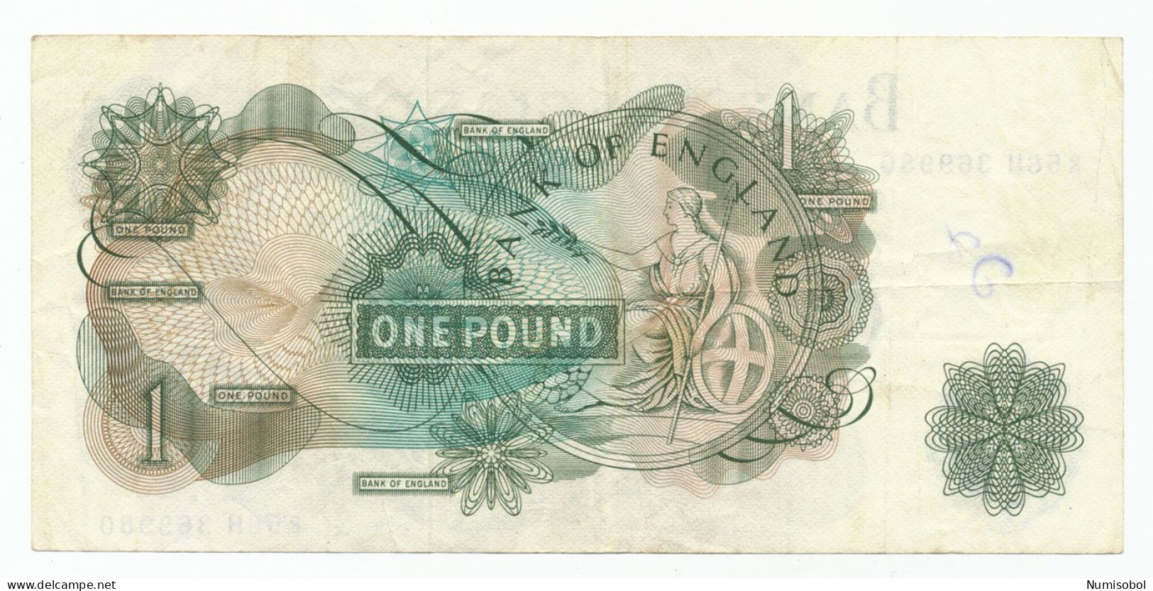 GREAT BRITAIN - 1 Pound ND (1966-70) P374e (GB022) - 1 Pond