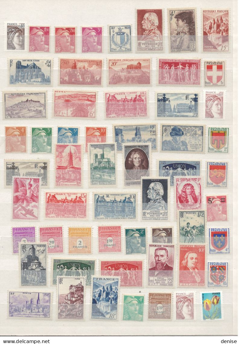 France : Collection de 1000 timbres - neufs et quelques oblitérés  - Depart 1 euro