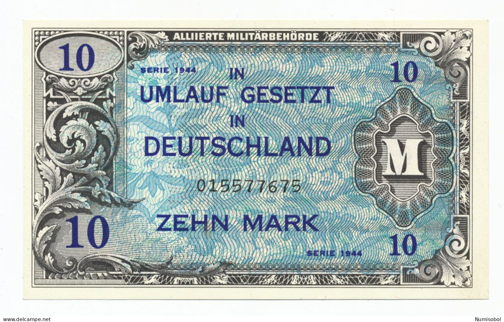 GERMANY, DEUTSCHLAND - 10 Mark US Print With F 1944. P194 Ro203, UNC. (D040) - 10 Mark