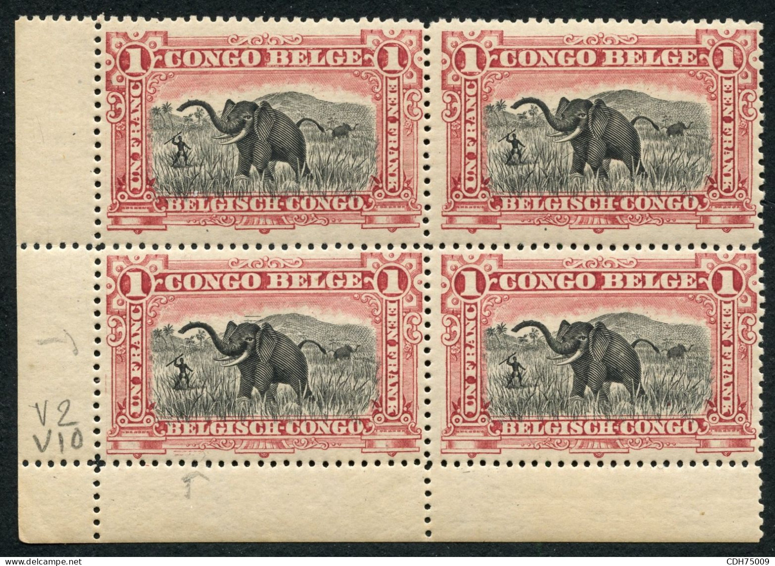 CONGO BELGE - COB 60 1F MOLS ** - CERTIFICAT - Unused Stamps