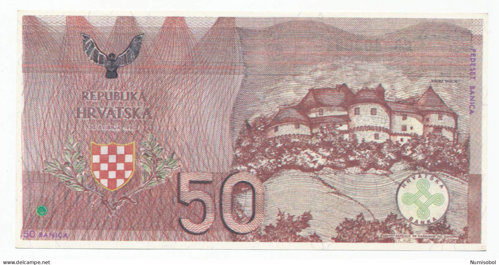 CROATIA, HRVATSKA - 50 Banica Proposal Propaganda Banknote 1991. UNC. (C024) - Croatie