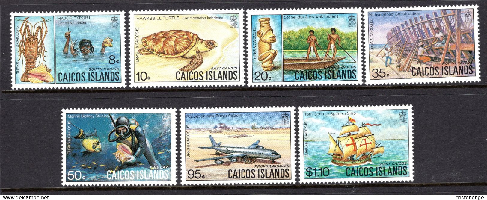 Caicos Islands 1983 Ships, Pirates & Marine Life Set To $1.10 MNH (SG 15-21) - Turks & Caicos