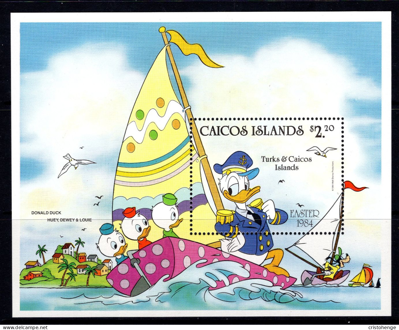 Caicos Islands 1984 Easter - Walt Disney Characters MS MNH (SG MS54) - Turks & Caicos