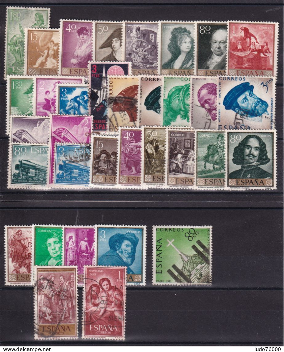 D 753 / ESPAGNE / LOT ENTRE ANNEE 1958/1959 NEUF*/**/OBL - Collections
