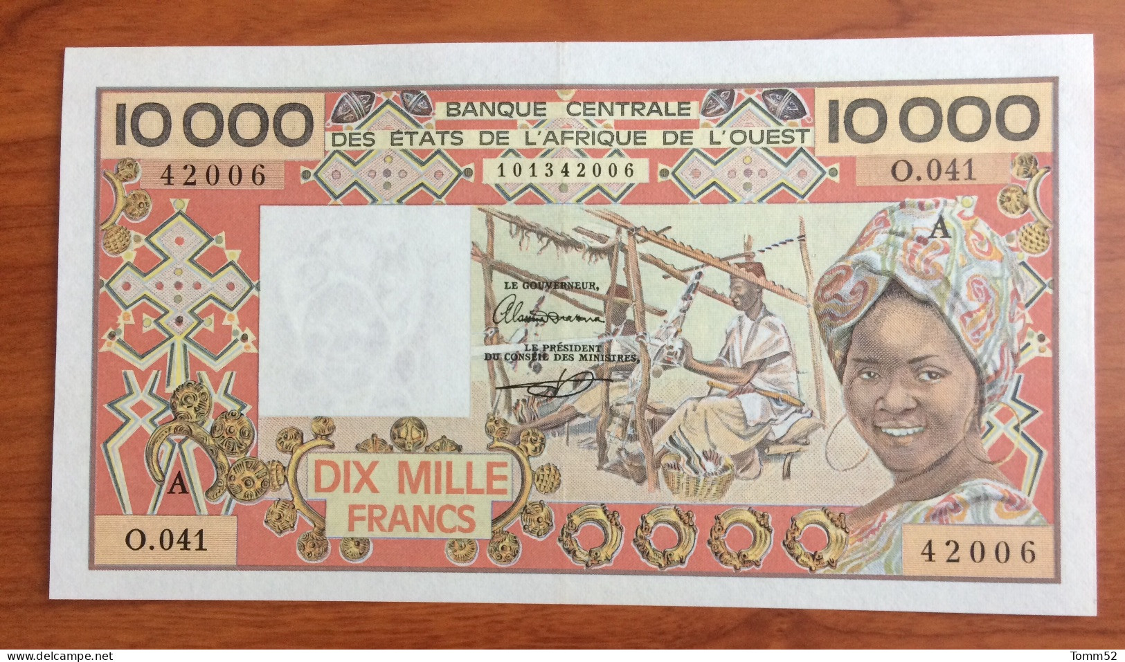 IVORY COAST/ WAS 10000 Francs AUNC/ UNC- High Grade Note - Costa D'Avorio