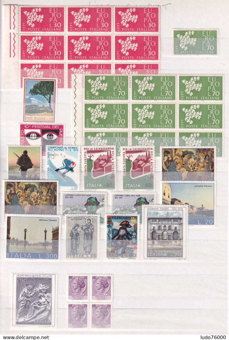 D 753 / ITALIE / LOT ANNEES 60/70 NEUF** / 2 SCANS - Collections