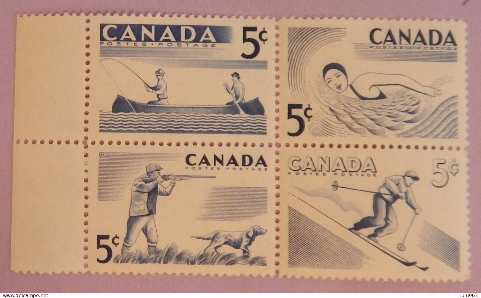 CANADA YT 292/295 NEUFS*MH AVEC BDF "SPORTS EN PLEIN AIR"  ANNÉE 1957 - Unused Stamps