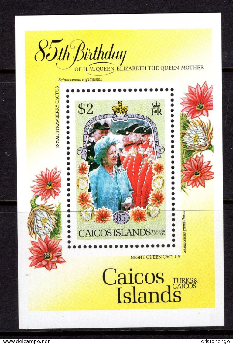 Caicos Islands 1985 Life & Times Of Queen Elizabeth The Queen Mother MS MNH (SG MS85) - Turks & Caicos