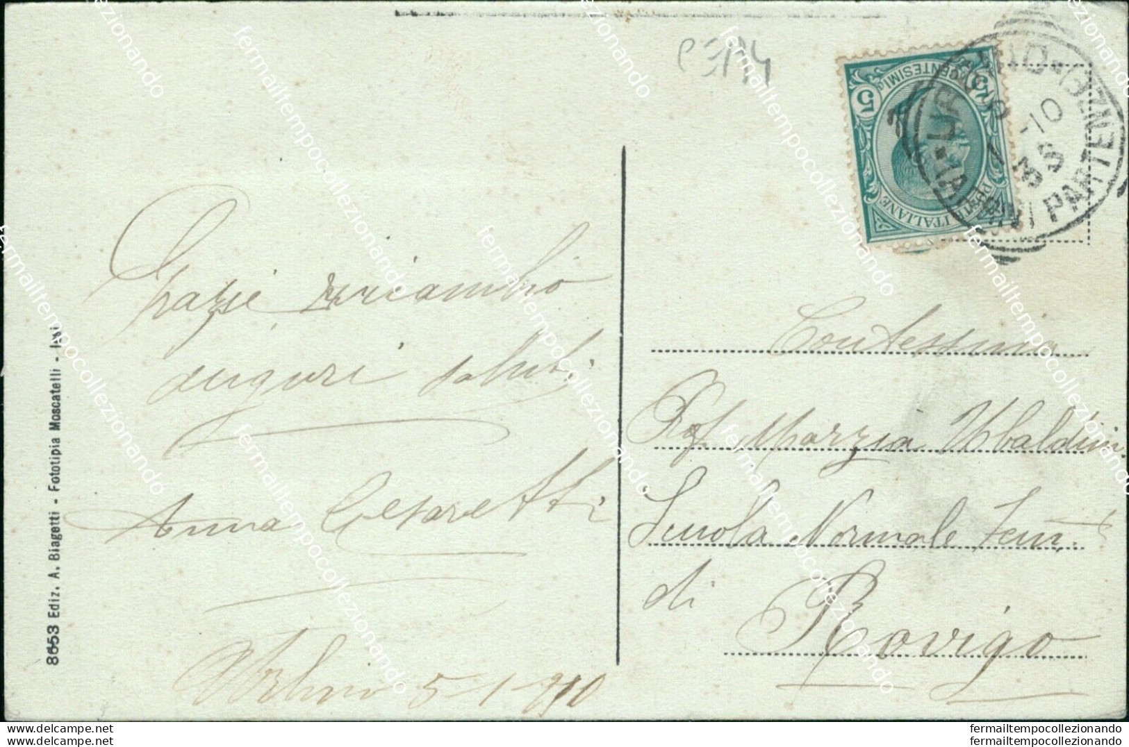 Ce194 Cartolina Urbino Citta' 8 Vedutine 1910 Marche - Rovigo