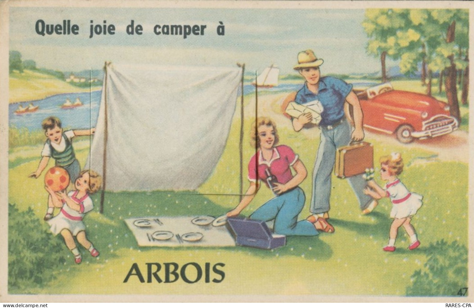 39 - CPA à Système ( Multivues ) - ARBOIS - Quelle Joie De Camper à Arbois  - TB - Arbois