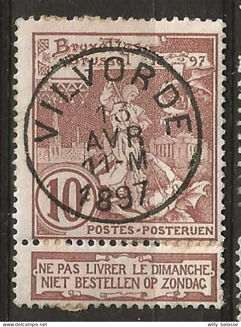 10c Brun Foncé Obl VILVORDE /1897 - 1894-1896 Expositions