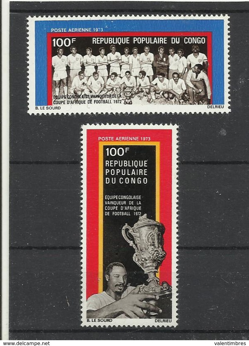 Foot Ball Soccer * Congo A143/44 Coupe Afrique 1972 - Fußball-Afrikameisterschaft