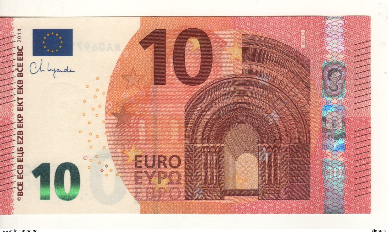 10 EURO  Ch.Lagarde     R 001 E3    RA0697168797  /  FDS - UNC - 10 Euro