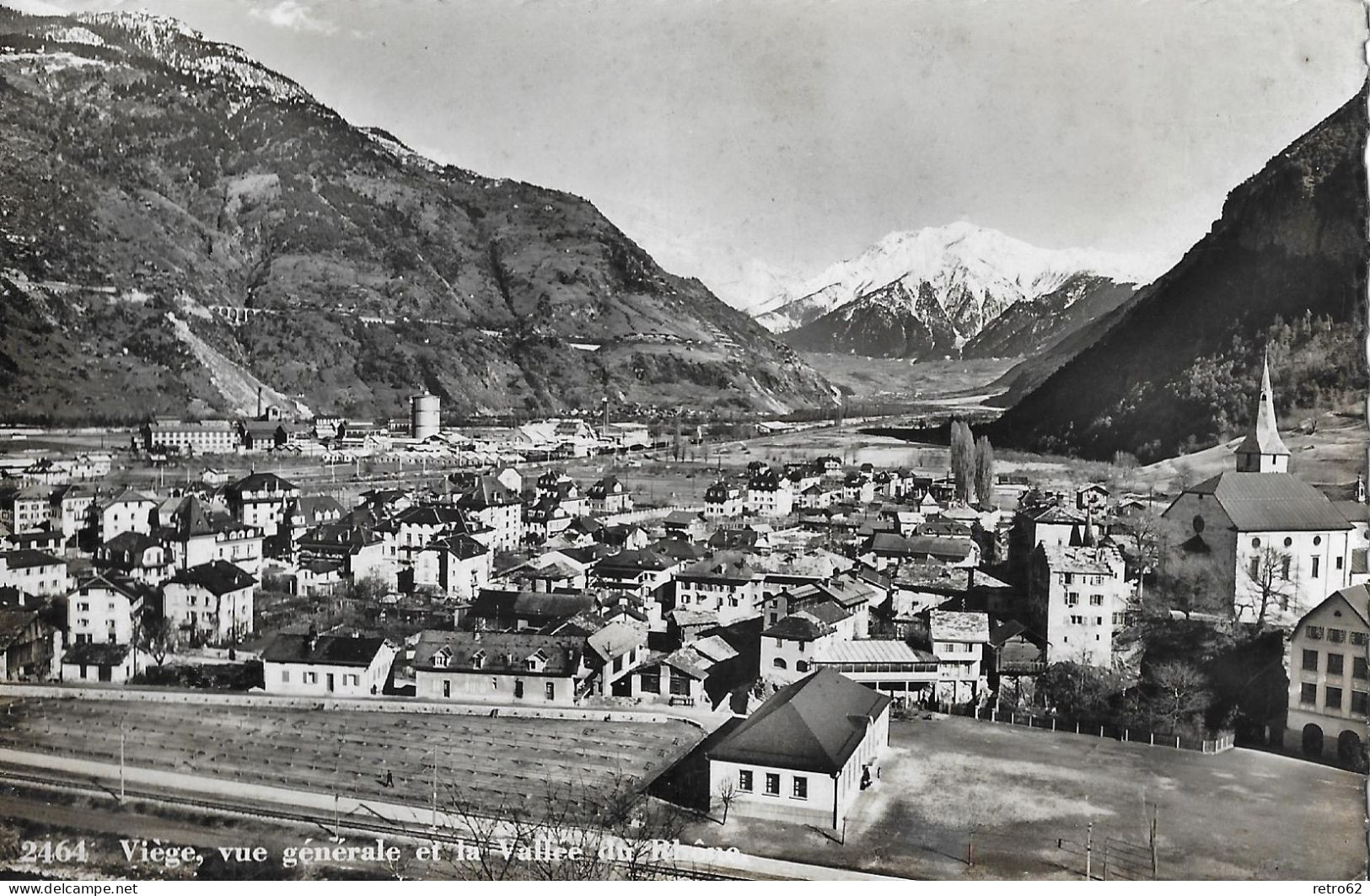 VISP / VIÈGE ► Vue Générale Et La Vallée Du Rhone, Ca.1945 - Viège