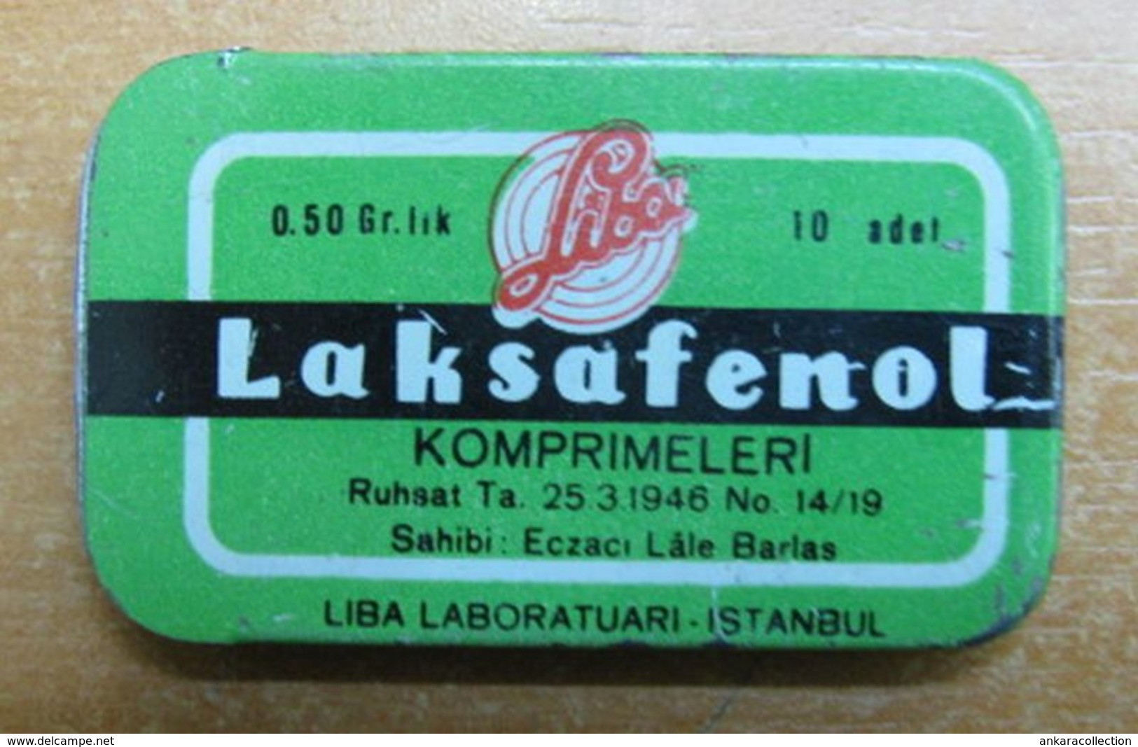 AC - LAKSAFENOL EMPTY TIN BOX - Attrezzature Mediche E Dentistiche