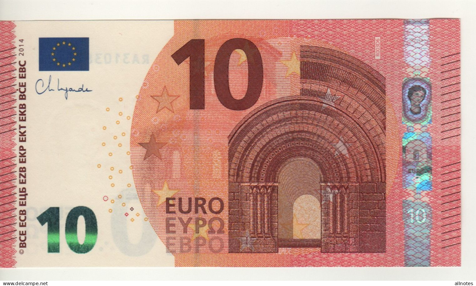10 EURO  Ch.Lagarde     R 003 D6    RA3103828206  /  FDS - UNC - 10 Euro