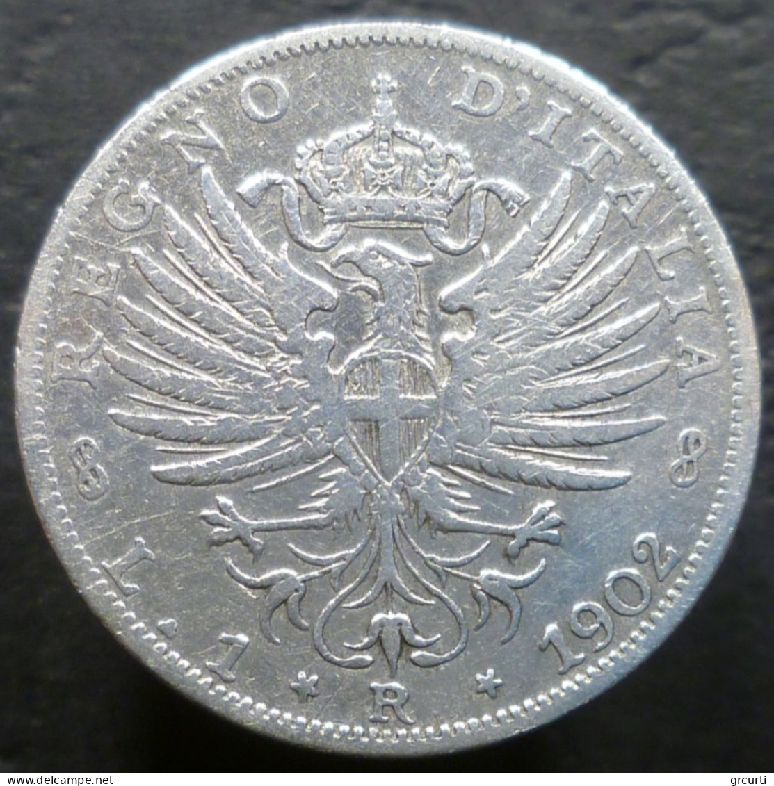 Regno D'Italia - 1 Lira 1902 - Aquila Sabauda - Gig. 128 - KM# 32 - 1900-1946 : Victor Emmanuel III & Umberto II