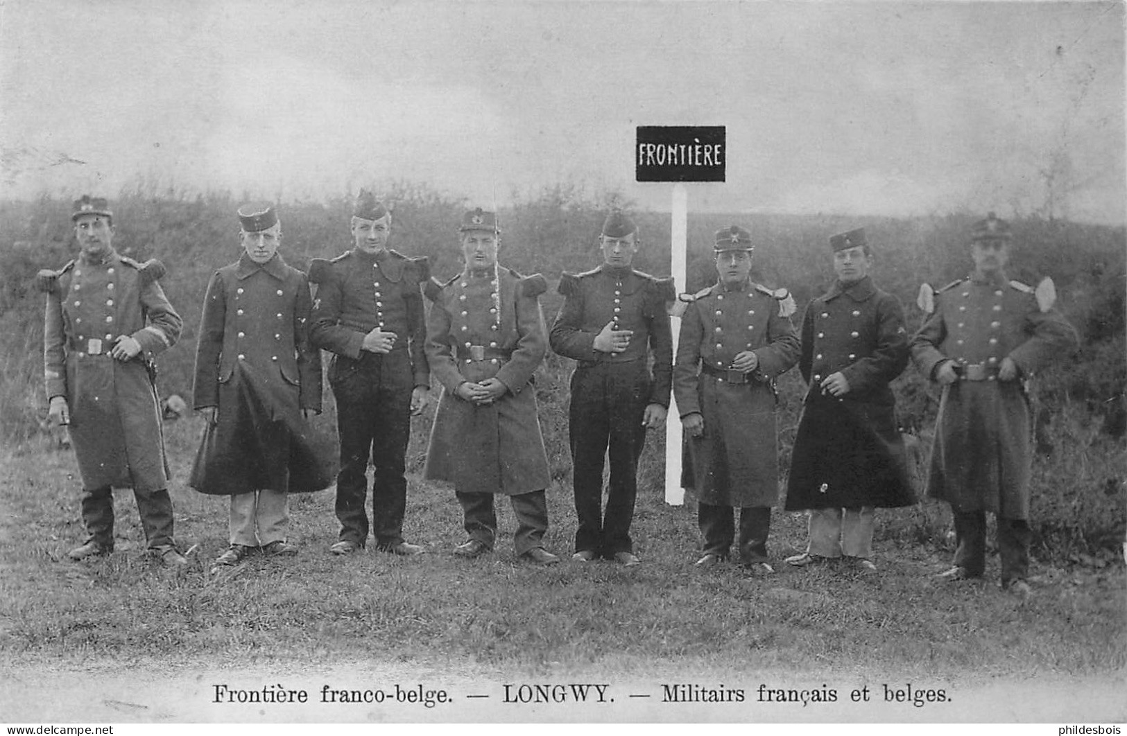 DOUANE  Frontiere Franco Belge   LONGWY   Militaires - Aduana