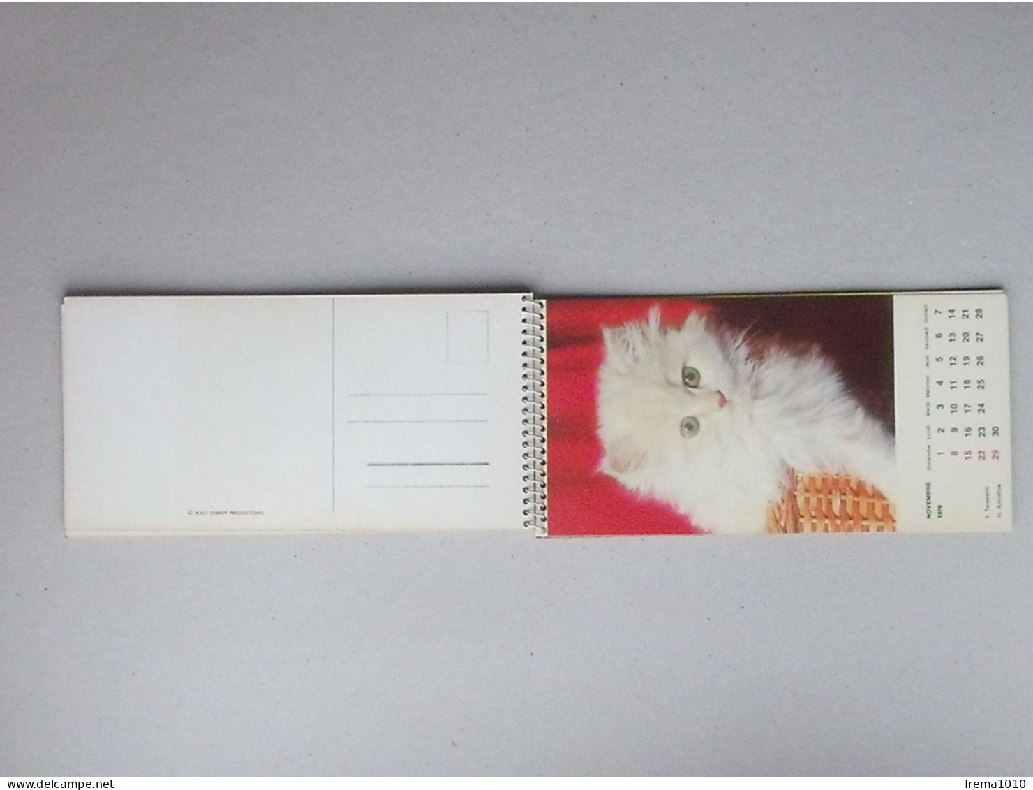 CALENDRIER 1970: Thème LES CHATONS Chaque mois est utilisable en carte postale - CHAT  Ed. LYS Belgique Prod. W. DISNEY