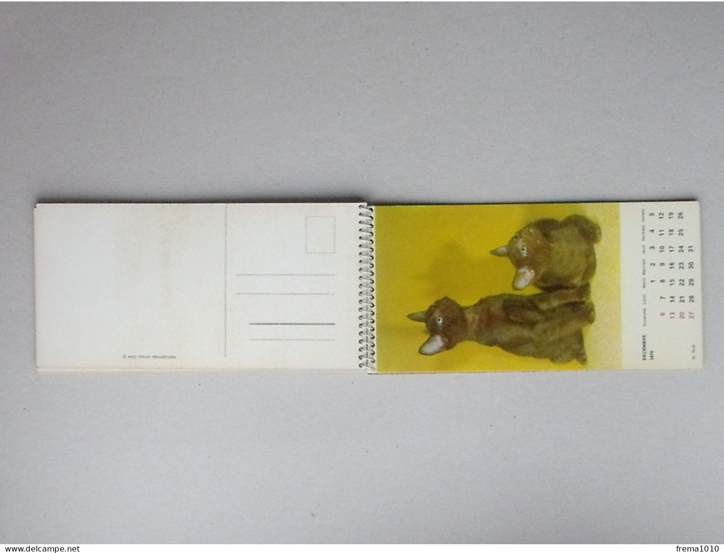 CALENDRIER 1970: Thème LES CHATONS Chaque mois est utilisable en carte postale - CHAT  Ed. LYS Belgique Prod. W. DISNEY