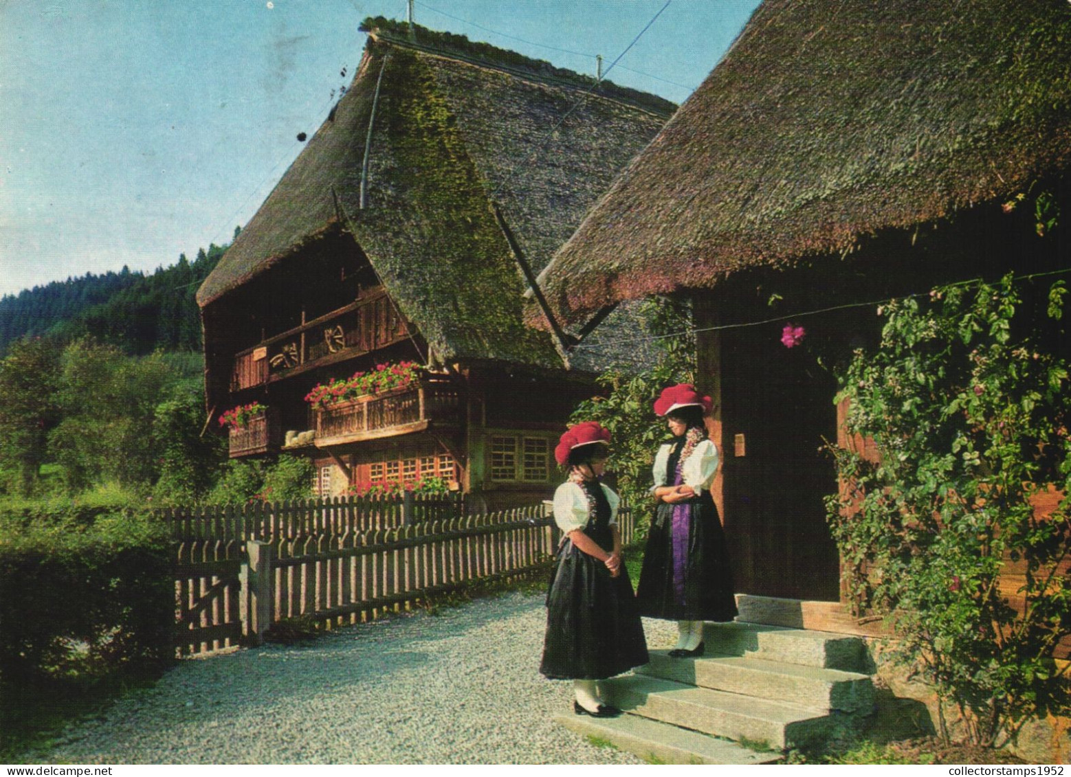 GUTACH, BADEN WURTTEMBERG, SCHWARZWALDBAHN, ARCHITECTURE, FOLKLORE, COSTUMES, GERMANY, POSTCARD - Gutach (Schwarzwaldbahn)