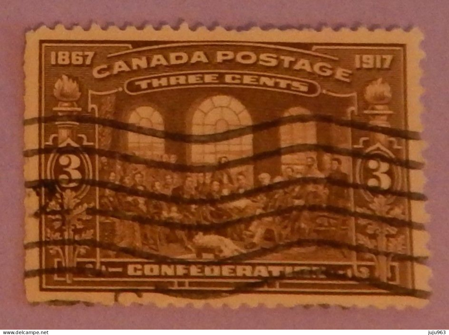 CANADA YT 107 OBLITERE "CONFERENCE DU QUEBEC" ANNÉE 1917 - Oblitérés