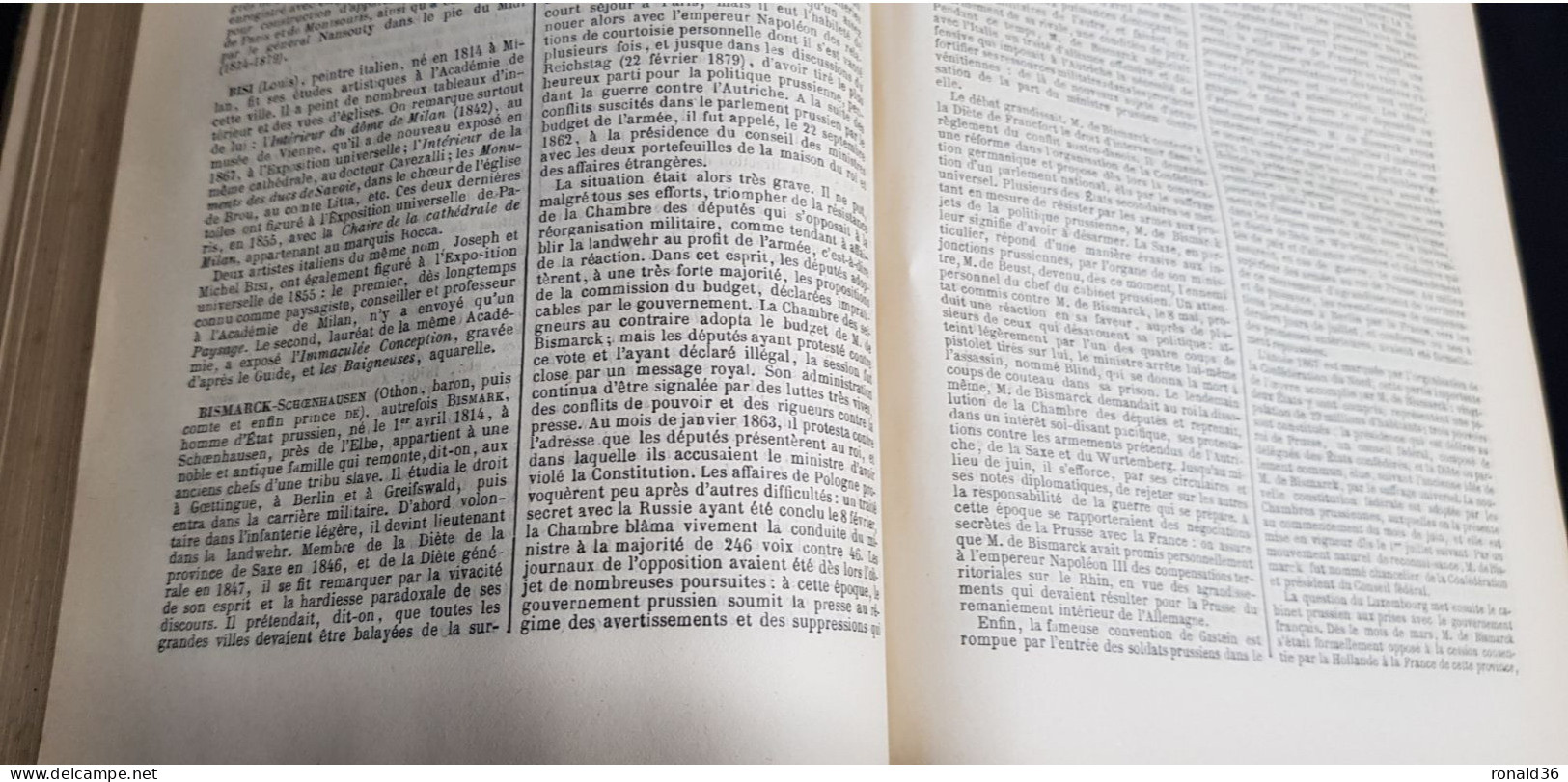 Livre Ancien 1880 DICTIONNAIRE DES CONTEMPORAINS Personnes Notables Par G Vapereau BISMARCK NAPOLEON PAPON PICHOT RAVEL - Dictionnaires