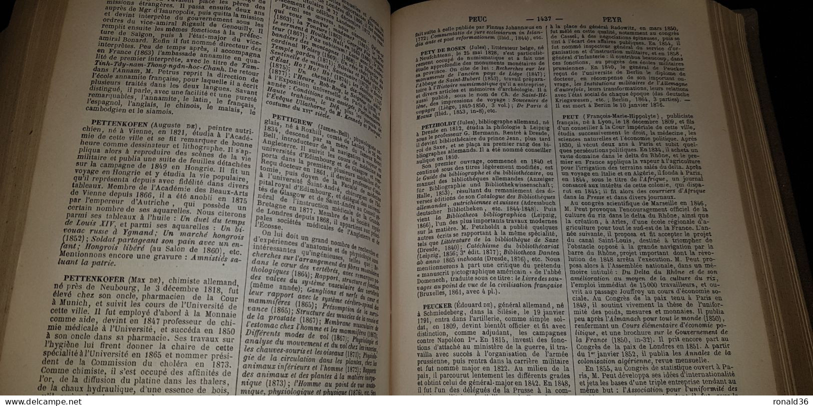 livre ancien 1880 DICTIONNAIRE DES CONTEMPORAINS Personnes Notables par G Vapereau BISMARCK NAPOLEON PAPON PICHOT RAVEL