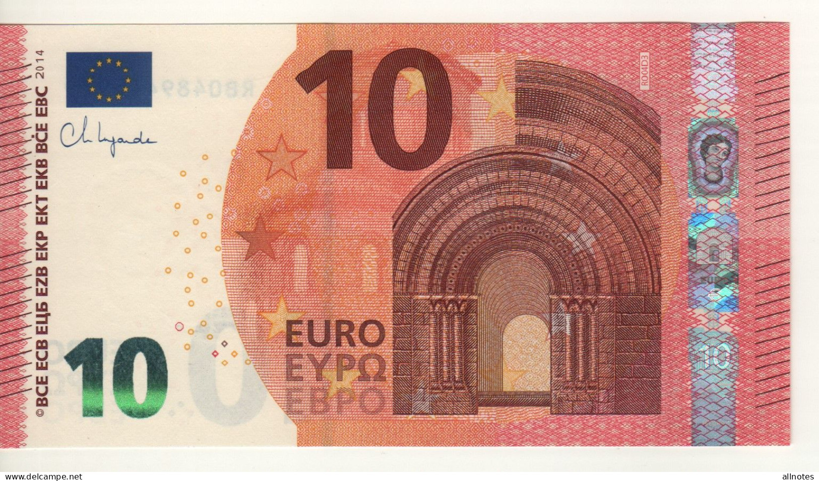 10 EURO  Ch.Lagarde     R 004 D3    RB0489445979  /  FDS - UNC - 10 Euro