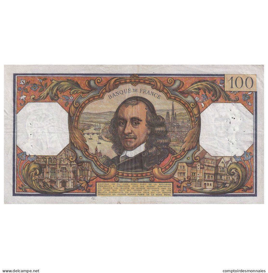 France, 100 Francs, Corneille, 1966, L.185, TTB, Fayette:65.14, KM:149b - 100 F 1964-1979 ''Corneille''