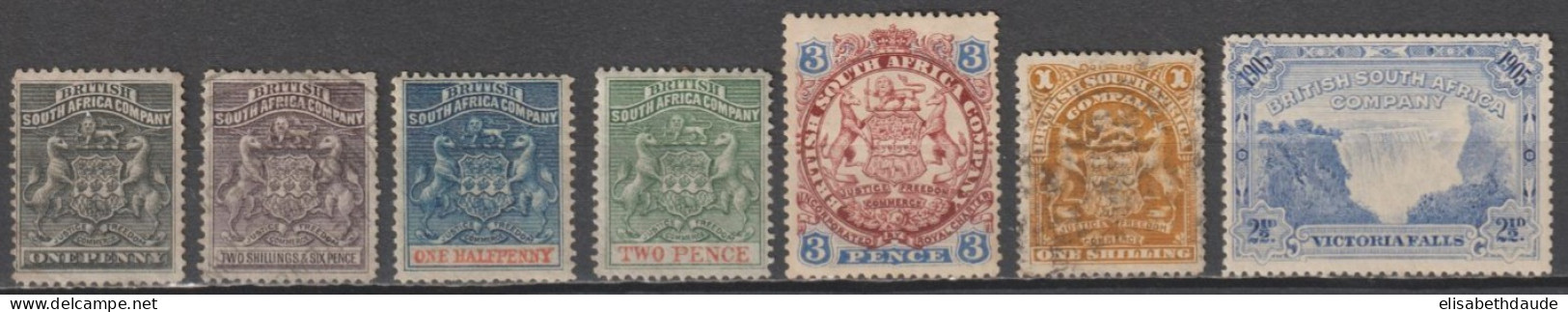 BRITISH SOUTH AFRICA COMPANY - 1890/1905 -  PETIT LOT  * / (*) / OBLITERES - COTE 2020 > 100 EUR. - Unclassified