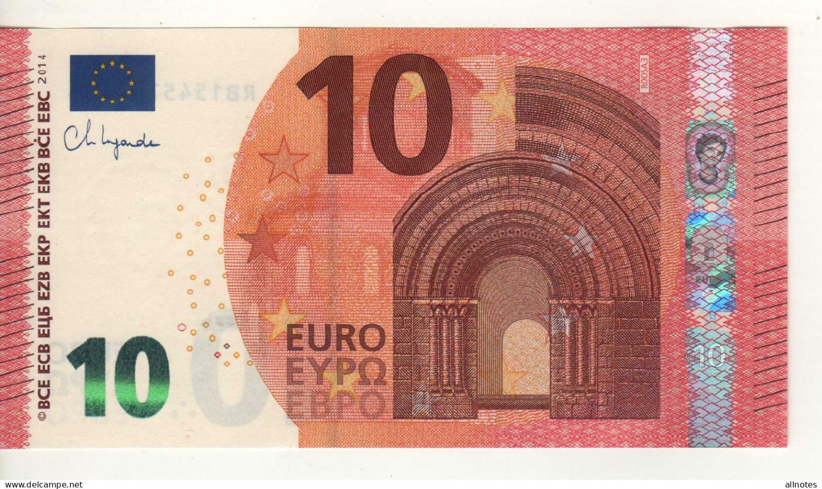 10 EURO  Ch.Lagarde     R 005 A3    RB1545702584  /  FDS - UNC - 10 Euro