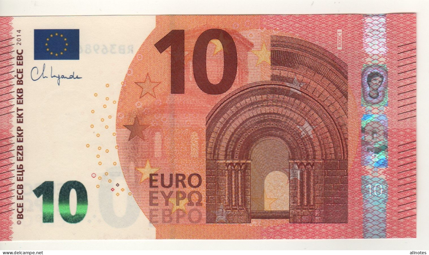 10 EURO  Ch.Lagarde     R 006 C1    RB3698606363  /  FDS - UNC - 10 Euro