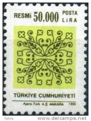 1995 TURKEY OFFICIAL STAMP MNH ** - Dienstzegels