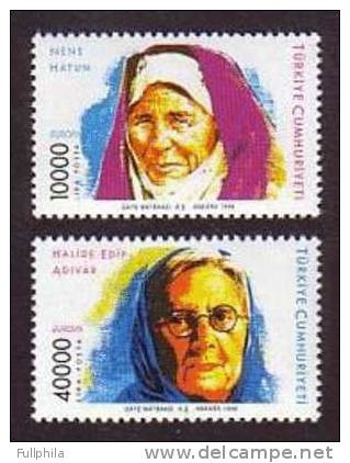 1996 TURKEY EUROPA CEPT FAMOUS WOMEN MNH ** - Nuevos