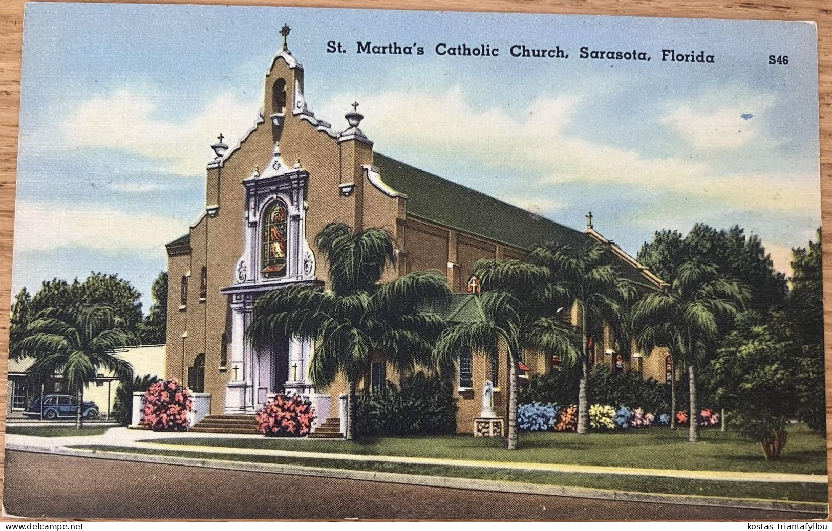 U.S.A., ST. MARTHA'S CATHOLIC CHURCH, SARASOTA, FLORIDA,  POSTCARD - Sarasota