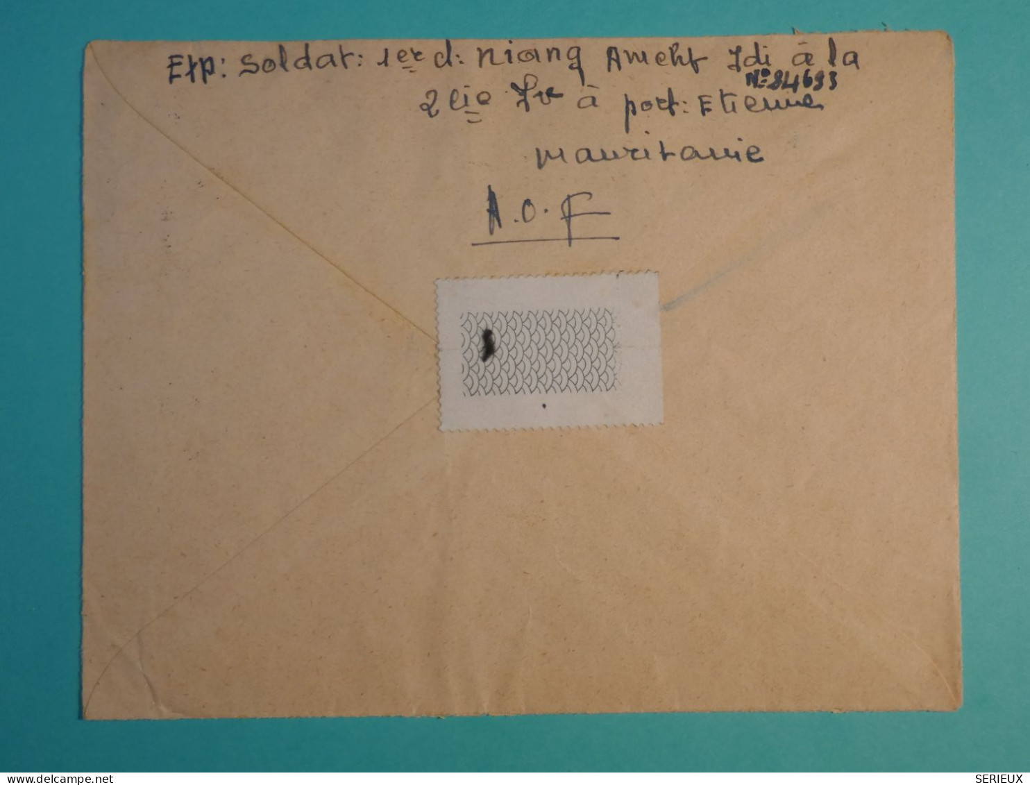 DI 3 AOF MAURITANIE   BELLE  LETTRE   1956 PORT ETIENNE A BESANCON   FRANCE +AFF. INTERESSANT+++++ - Covers & Documents